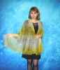 Hand knit yellow downy scarf, Handmade Russian Orenburg shawl, Goat wool cover up, Lace pashmina, Kerchief, Stole, Tippet, Warm wrap, Cape, Gift for a woman 3.J