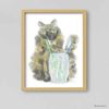 Tortoiseshell Cat Print Cat Decor Cat Art Home Wall-121-1.jpg