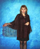 Hand knit dark burgundy scarf, Handmade Russian Orenburg shawl, Goat wool wrap, Warm bridal cover up, Lace pashmina, Kerchief, Stole, Cape 3.JPG