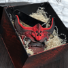 mask japanese demon devil red and black