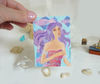 Miniature Mermaid Watercolor ACEO, a Girl in the Waves in Water 06.JPG