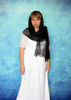 Hand knit black scarf, Warm Russian Orenburg shawl, Wool wrap, Goat down stole, Lace cover up, Kerchief, Mourning cape 6.JPG