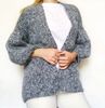 Mohair-cardigan-with-baloon-sleeves-Elegant-women-sweater-Grey-fluffy-sweater-Oversized -wool-cardigan-Boho-cardigan.jpg