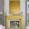 fireplace-decor-gold-minimalist-abstract-original-art-modern-wall-decor