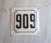 vintage address house number plaque 909