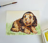 Funny Puppy Dog, ACEO, Watercolor, animal 07_1.jpg