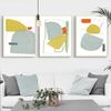 three modern abstract posters in beige tones that can be downloaded and hung on the wall