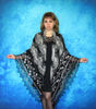 Gray embroidered large Orenburg Russian shawl, Hand knit cover up, Wool wrap, Handmade stole, Warm bridal cape, Kerchief, Big scarf, Pashmina 3.JPG