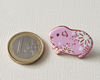 Hand painted pink guinea pig with white flowers handmade pin brooch 1.jpg