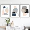 3 abstract geometric pink gray posters easy to download