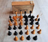 russian wooden chess pieces vintage