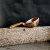 Handmade wooden coffee scoop from natural willow wood with decorated handle - 03
