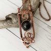 Wire-wrapped-pendant-with-Gold-Sheen-Obsidian-bead-Copper-necklace-with-Obsidian-4.jpg