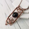Wire-wrapped-pendant-with-Gold-Sheen-Obsidian-bead-Copper-necklace-with-Obsidian-7.jpg
