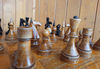 baku old soviet wooden chess set 1963