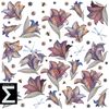 watercolor seamless pattern floral design nature  lilies bees dragonflies stars design fabric