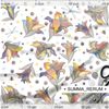 watercolor seamless pattern floral design nature  lilies bees dragonflies stars design fabric for girls yellow flowers