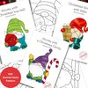 Stained Glass Suncatchers Patterns - Christmas Gnomes with a Christmas tree ball, gifts, Christmas candy- set of 3 PDF