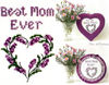 Best mom ever Embroidery lavender heart flowers Cross stitch pattern for beginner Counted cross stitch PDF pattern Easy cross stitch Embroidery for mom.jpg
