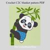 crochet-C2C-panda-graphgan-blanket