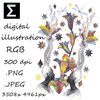 watercolor illustration pattern for instant scanning and printing on paper and fabric gemini and yellow watercolor flowers home art gallery