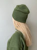 Green merino beanie hat for women 1.jpg