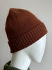 Womens brown merino beanine hat.jpg