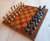 antique small weighted chess set vintage