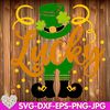 St-Patricks-Day-Lucky-Green-ShamrockLucky-with-Leprechaun-Hat-digital-design-Cricut-svg-dxf-eps-png-ipg-pdf-cut-file.jpg