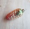 russian thick glass christmas ornament cone