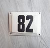 82 address house number plate vintage