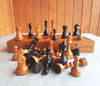 old wooden soviet chess set 1950s