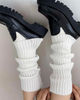 White Legwarmers Knitted Dance Ballet Fashion Knee socks Crochet leg warmers kawaii aesthetic cute