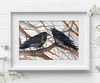 watercolor bird painting art raven crow by Anne Gorywine