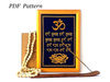Mantra Hare Krishna. Lotus Flower Embroidery. Cross Stitch Pattern for Beginner. Download PDF. Meditation Decor. Om Sign. Yoga Lover Gift..jpg