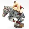 1 Vintage Caustic plastic Toy Figurine HORSE WITH RIDER USSR 1950s.jpg