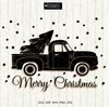 Merry-Christmas-Vintage-truck-with-christmas-tree-black-and-white-clipart .jpg