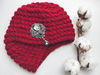 turban hat with brooch