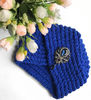 turban hat with brooch
