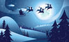 Flying Santa and Winter Forest.jpg