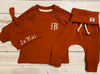 Terracotta-newborn-coming-home-outfit-Personalized-baby-gift-Minimalist-baby-clothes-1.jpg