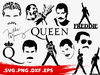 Freddie Mercury svg, Freddie silhouette, Queen svg, Queen silhouette, Freddie cut file, celebrities.png