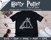 Harry Potter Floral Deathly Hallows by SVG Studio Thumbnail5.png