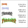 thrasher brand logo skateboarding machine embroidery designs