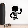 Afro Girl Gym Fitness Crossfit Sticker Strong Is The New Beautiful