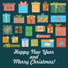 Gifts-illustrating-christmas-new-year's-set