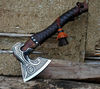 HUNTING AXE, CARBON Steel Axe, Stylish Viking Throwing Ash Wood Shaft Bearded Axe Gifts For Her, Carbon Steel Leather Wood Handle Axe (1).jpg