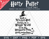 Harry Potter Clip Art - Just a Wizard Girl Quote by SVG Studio.png