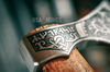 Custom Gift Forged Damascus Steel Viking Axes with Rose Wood Shaft, Viking Bearded Camping Axe, Best Birthday Gift (4).jpg