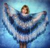 Bright colorful crochet shawl, Hand knit warm Russian Orenburg shawl, Shoulder wrap, Goat down stole, Woolen cape, Cover up, Lace kerchief, Gift for a woman.JPG